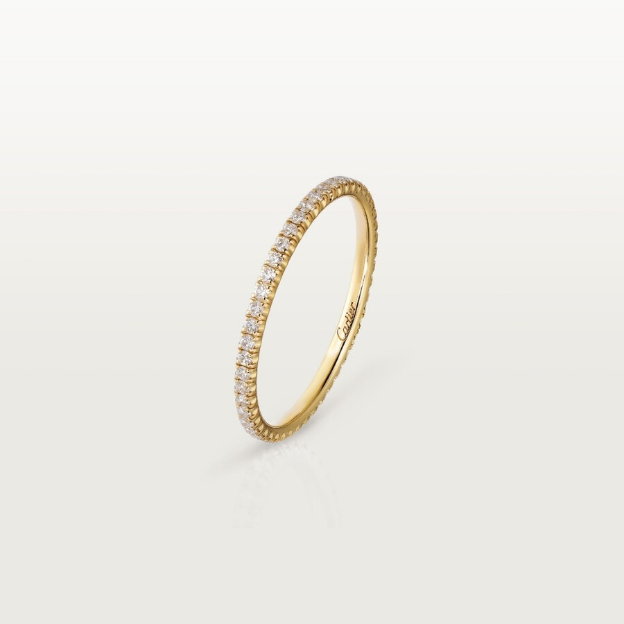 fede nuziale etincelle de cartier larghezza 15 mm pavé