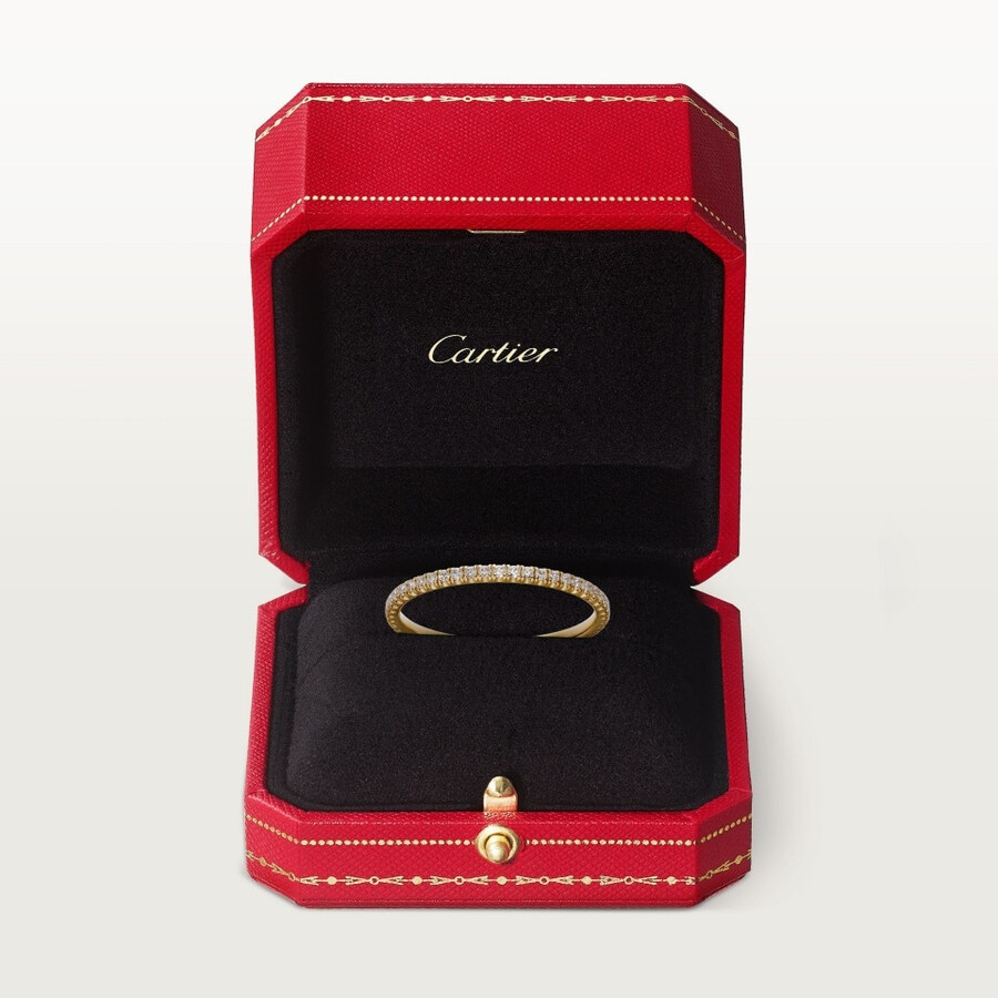 fede nuziale etincelle de cartier larghezza 15 mm pavé