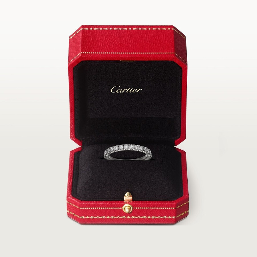 fede nuziale etincelle de cartier larghezza 26 mm semi-pavé
