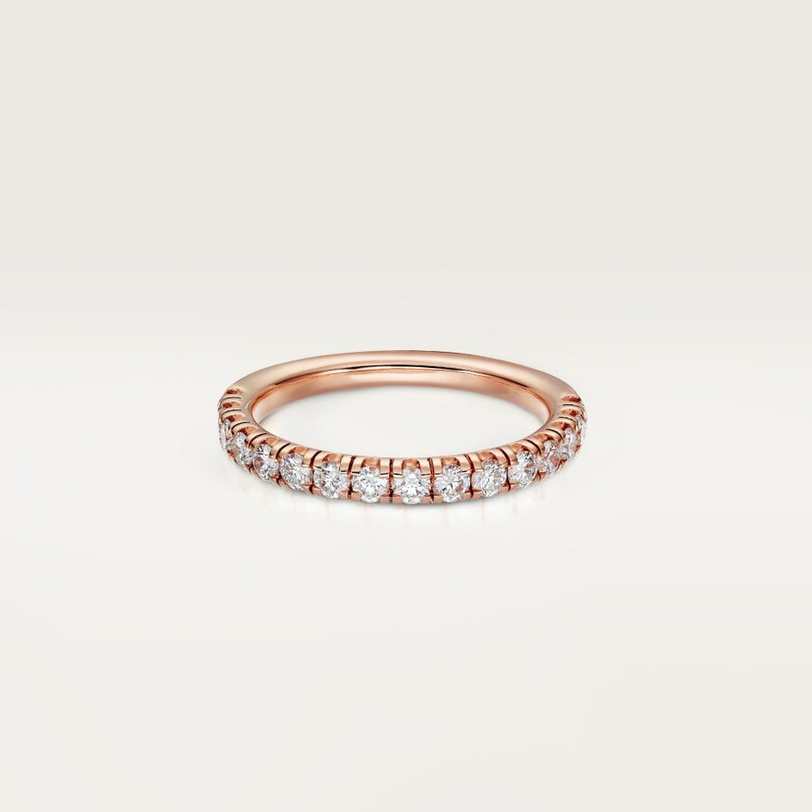 fede nuziale etincelle de cartier larghezza 26 mm semi-pavé