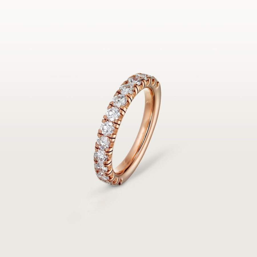 fede nuziale etincelle de cartier larghezza 35 mm semi-pavé