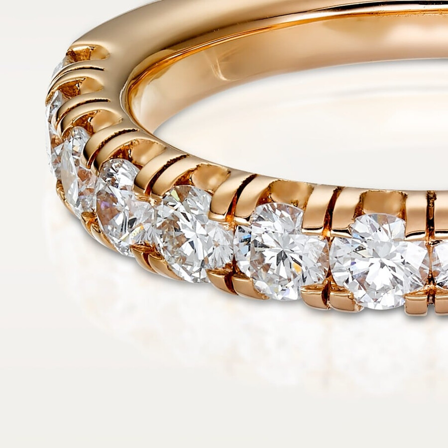 fede nuziale etincelle de cartier larghezza 35 mm semi-pavé