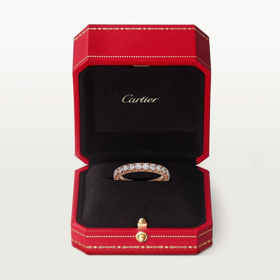 fede nuziale etincelle de cartier larghezza 35 mm semi-pavé