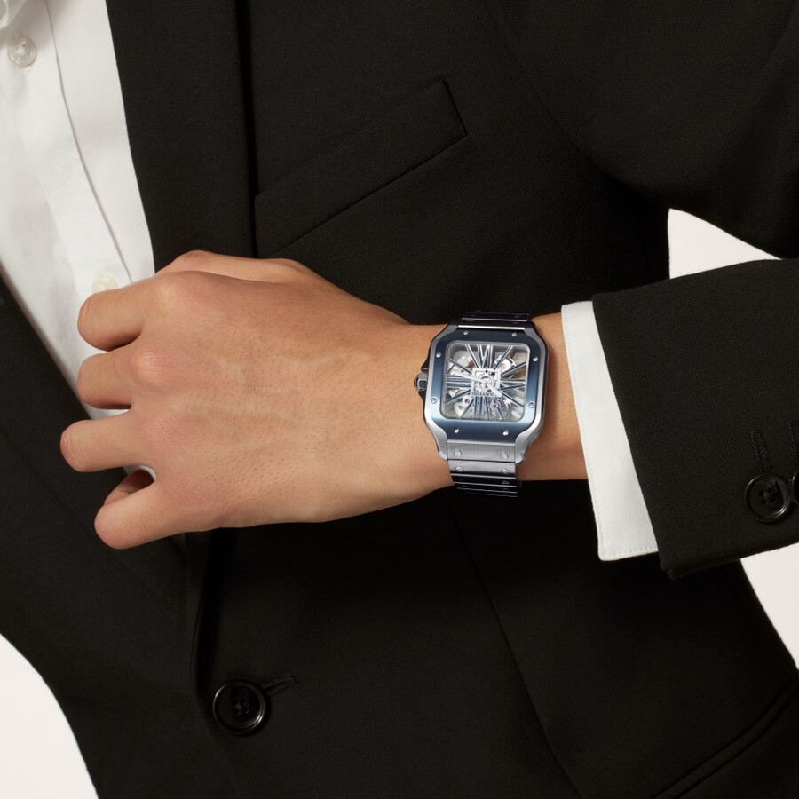 orologio scheletrato santos de cartier