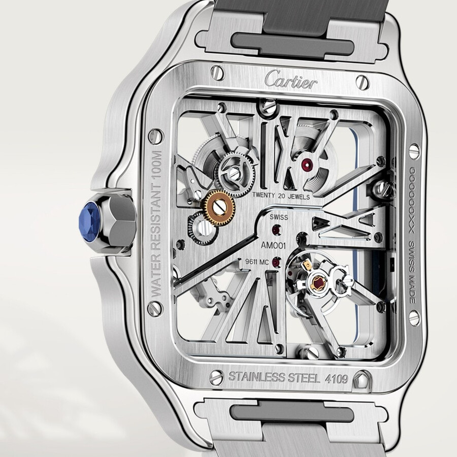 orologio scheletrato santos de cartier