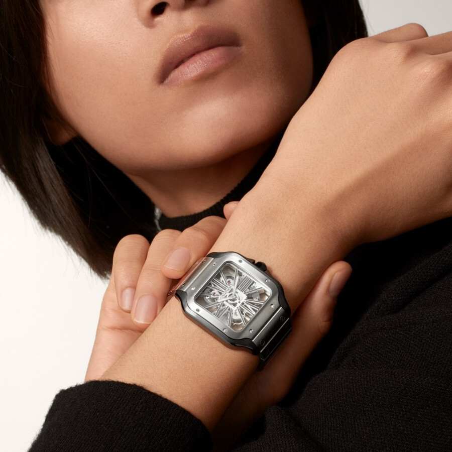 orologio scheletrato santos de cartier