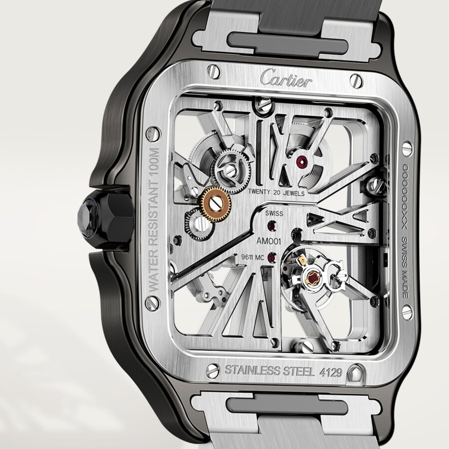 orologio scheletrato santos de cartier