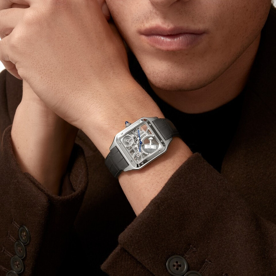 orologio scheletrato santos-dumont dotato di microrotore