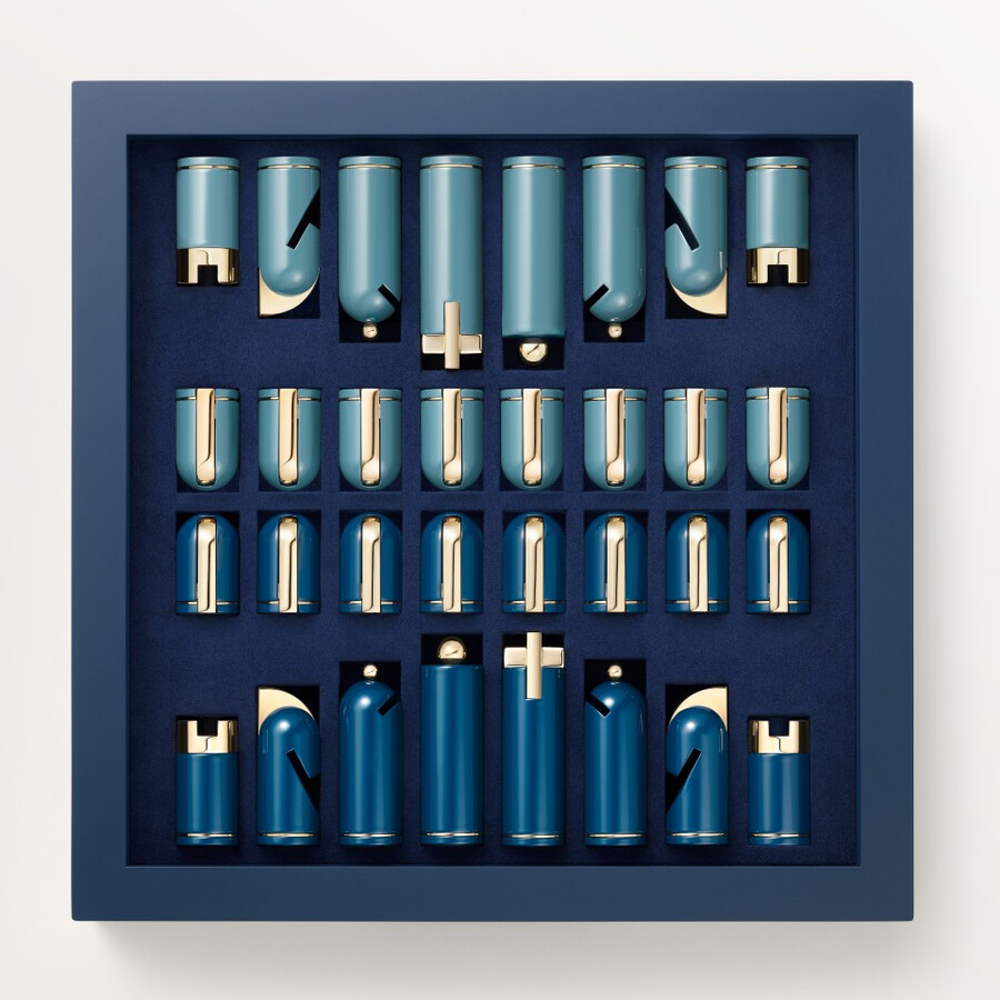 set di scacchi geometrici cartier
