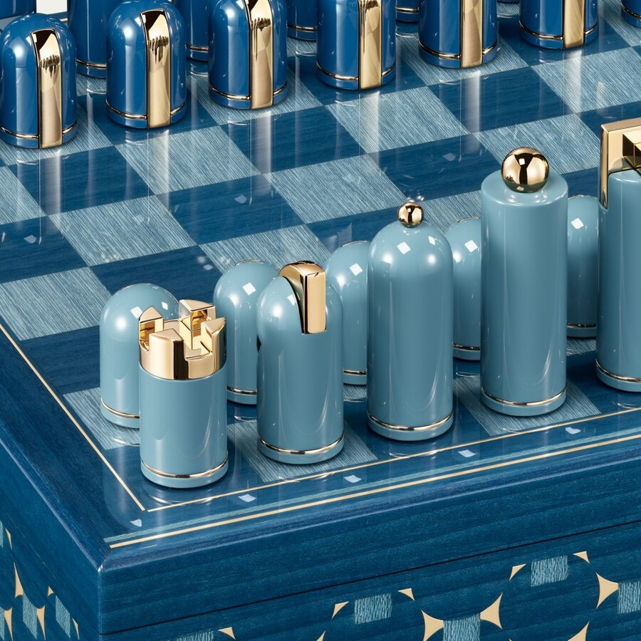 set di scacchi geometrici cartier