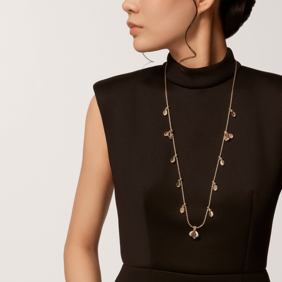 collana lunga coffee bean diamanti
