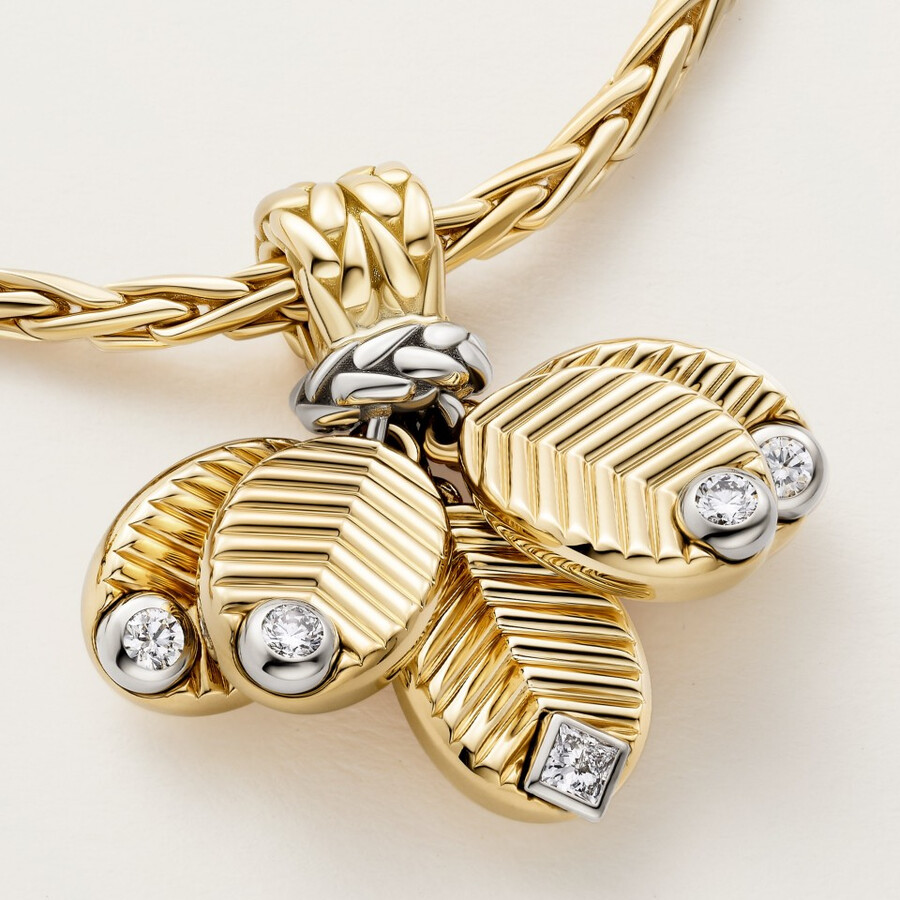 collana lunga coffee bean diamanti
