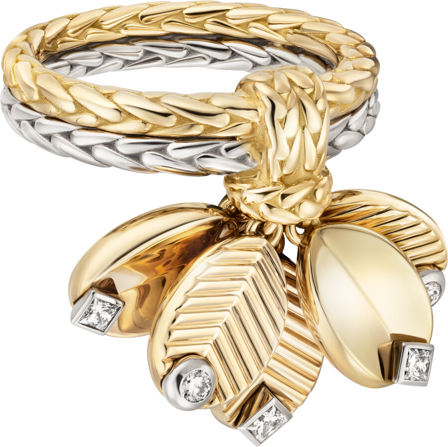 anello coffee bean diamanti