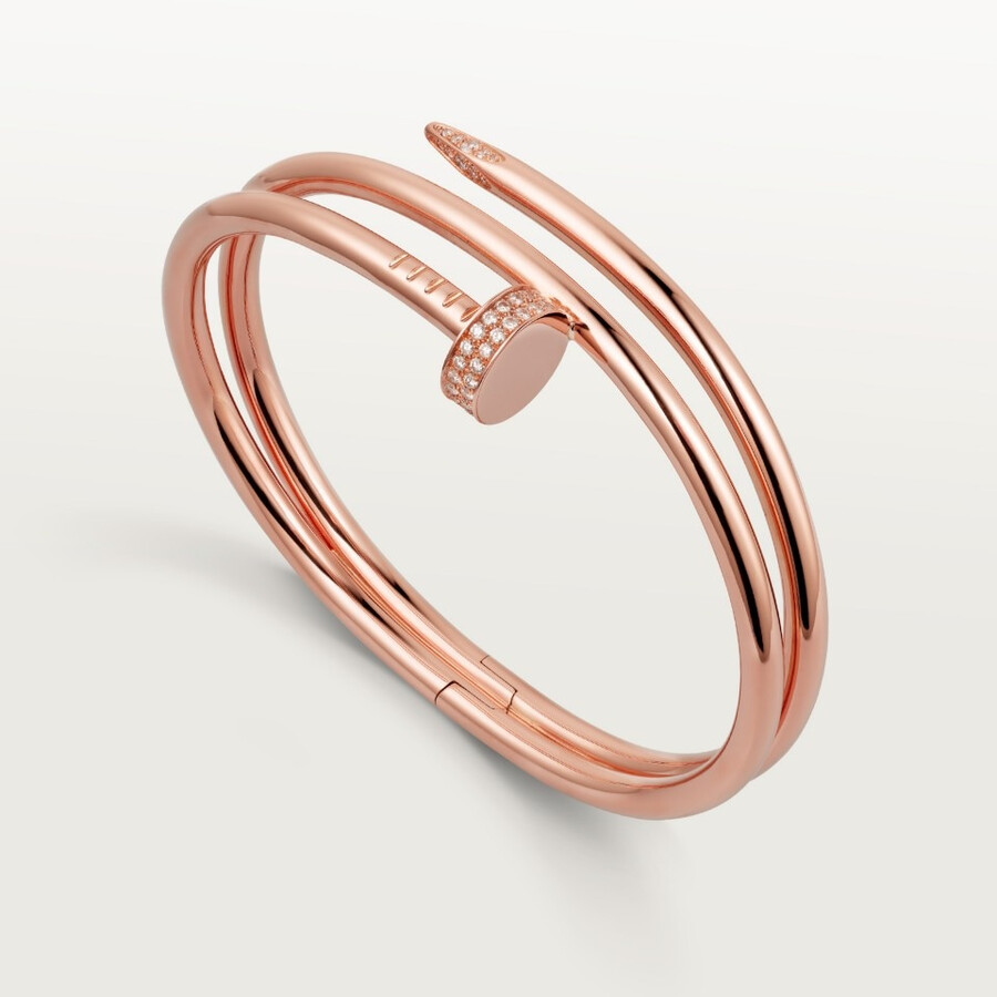 bracciale juste un clou doppio diamanti