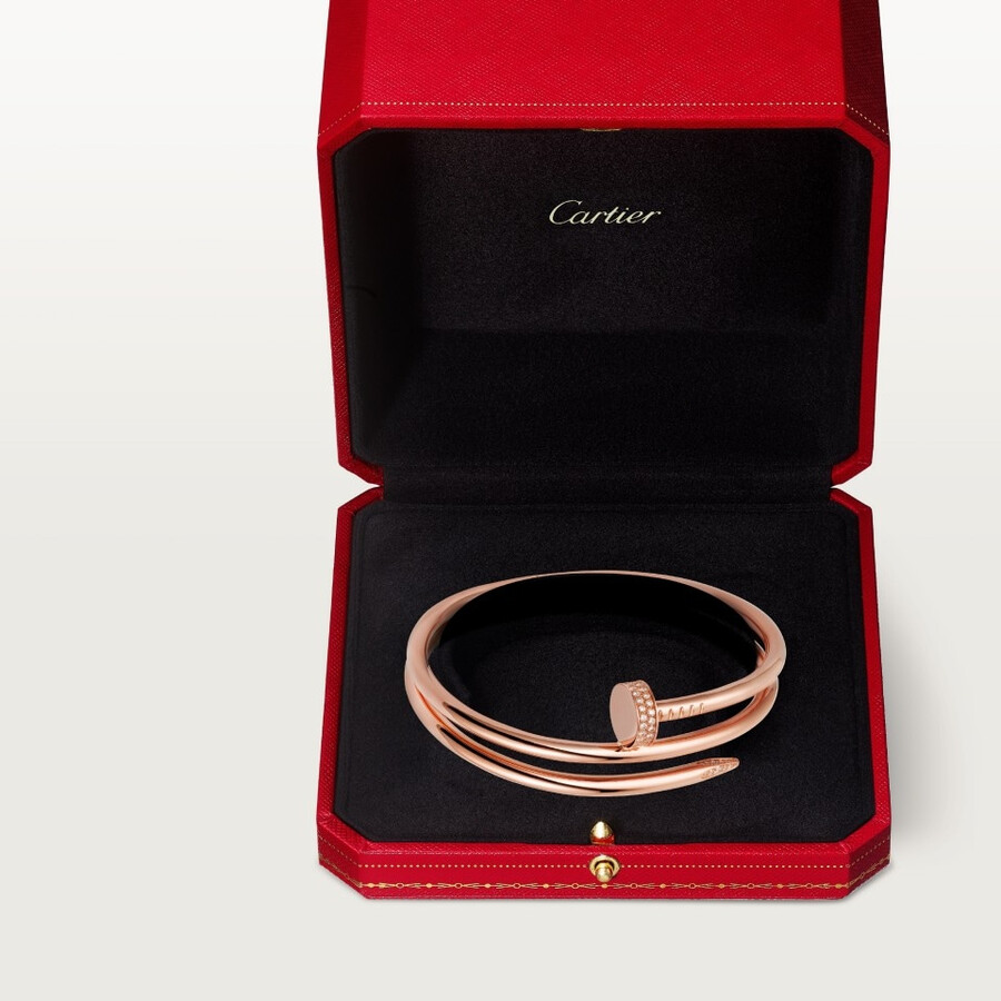 bracciale juste un clou doppio diamanti
