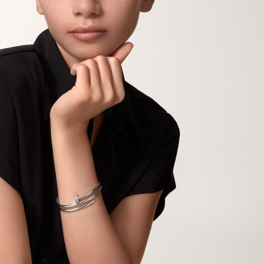 bracciale juste un clou doppio diamanti