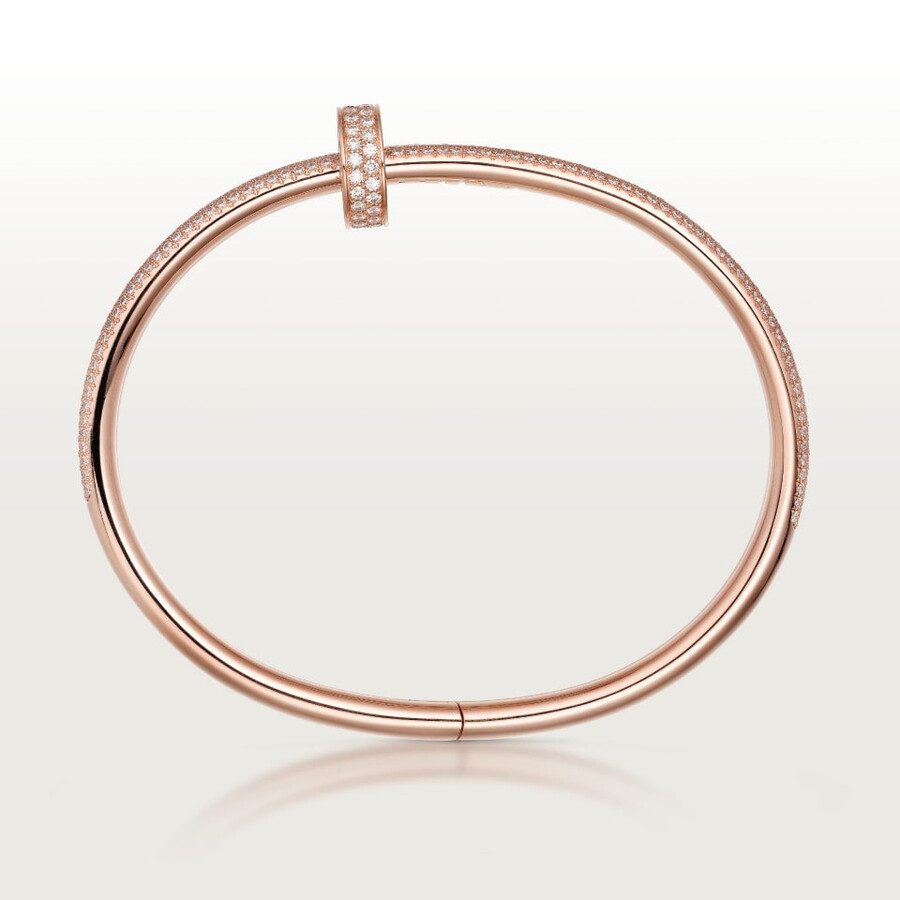 bracciale juste un clou doppio semi-pavé
