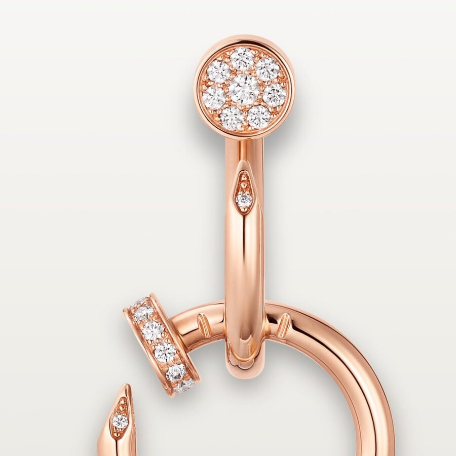 orecchini juste un clou doppi diamanti