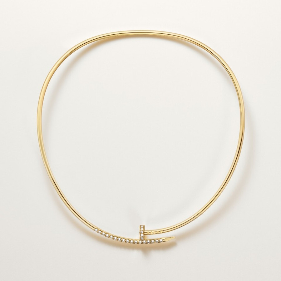 collana torque juste un clou modello piccolo diamanti montati al rovescio