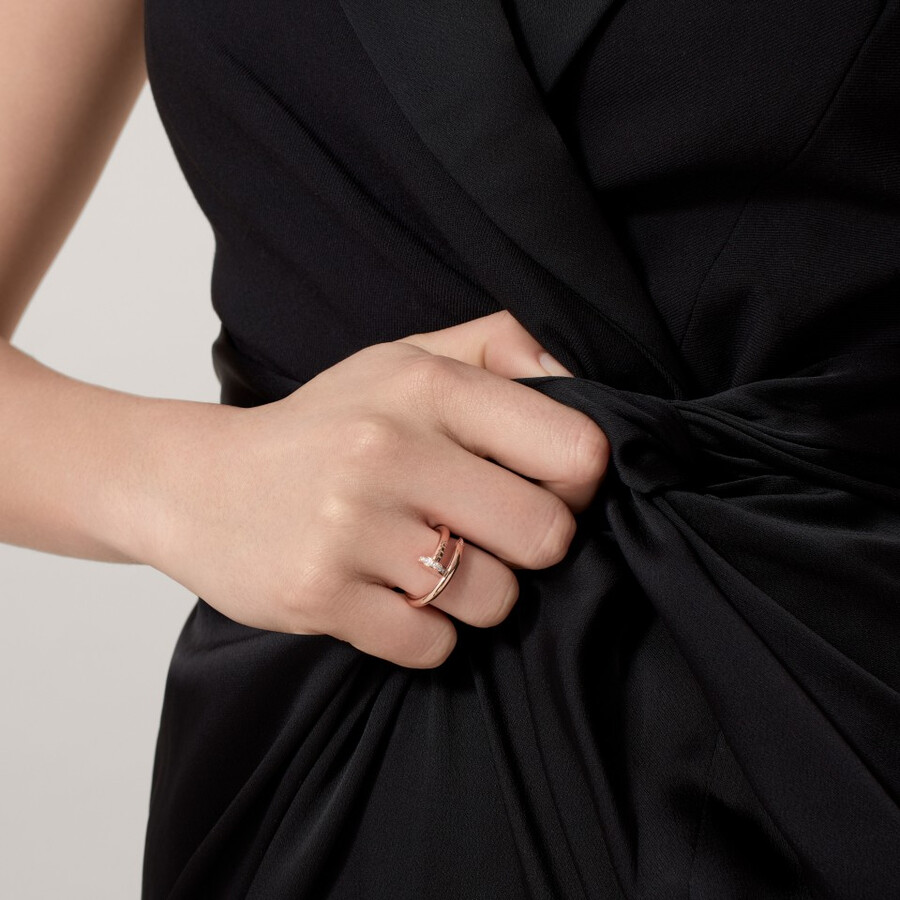 anello juste un clou modello classico diamanti