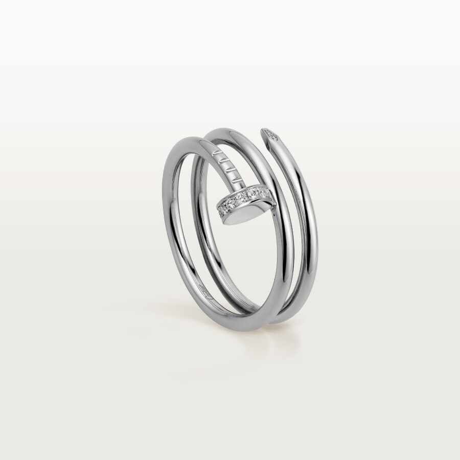 anello juste un clou doppio diamanti