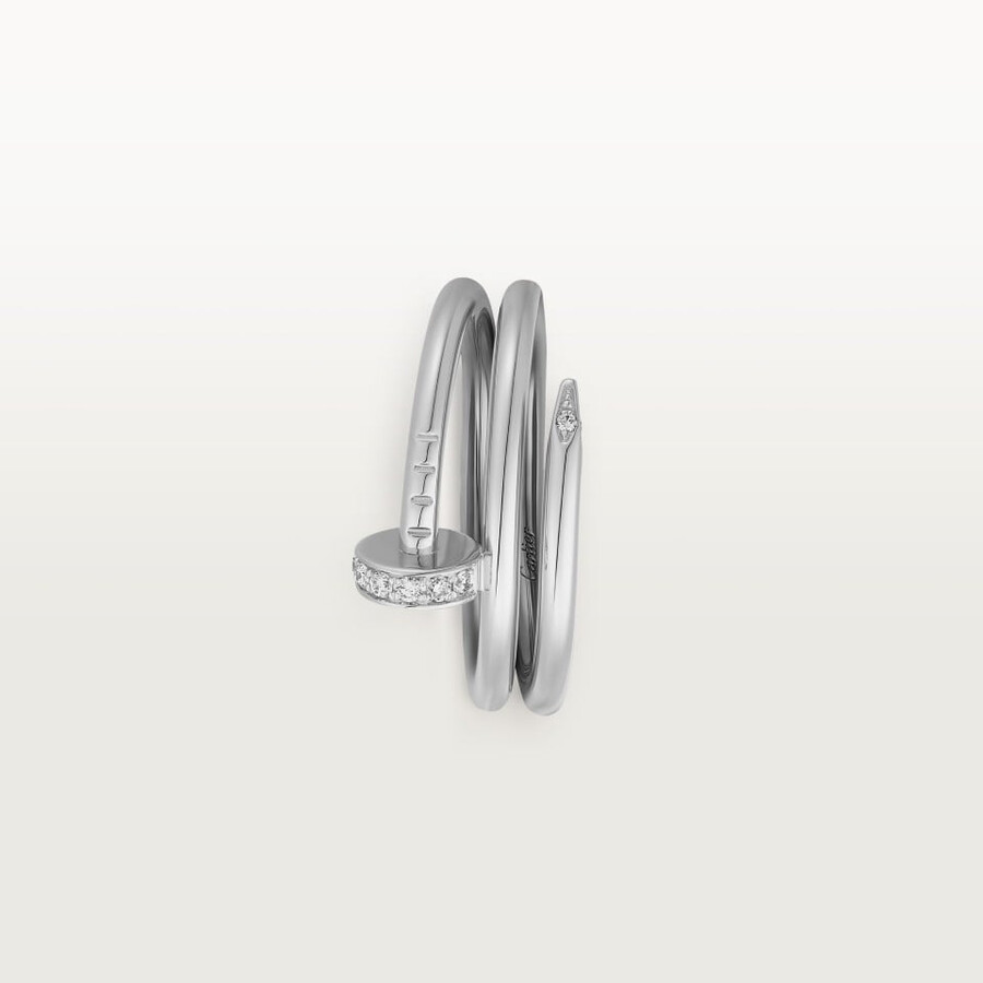 anello juste un clou doppio diamanti