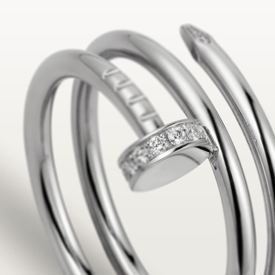 anello juste un clou doppio diamanti