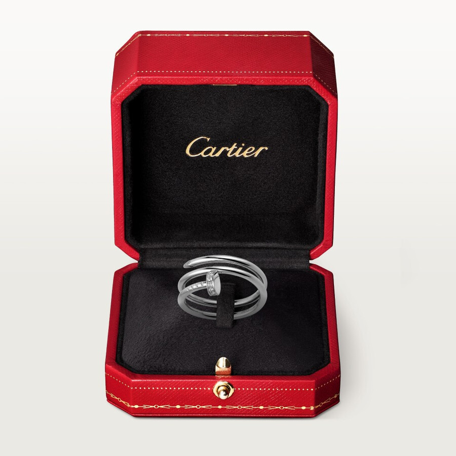 anello juste un clou doppio diamanti