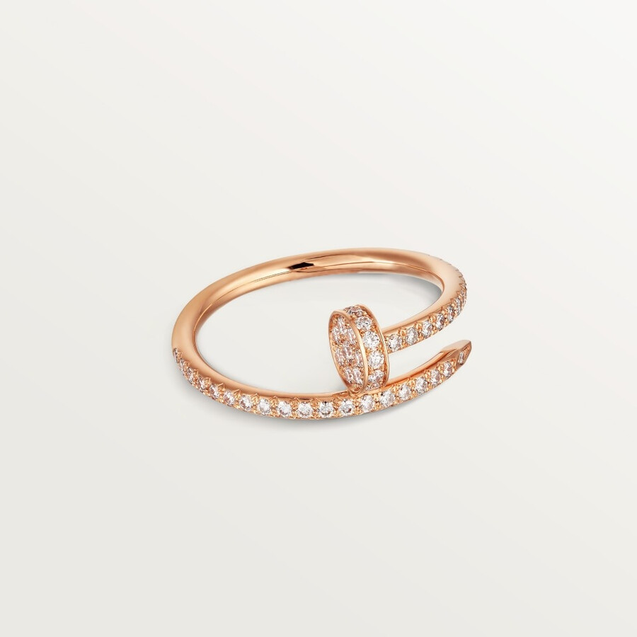 anello juste un clou modello piccolo semi-pavé