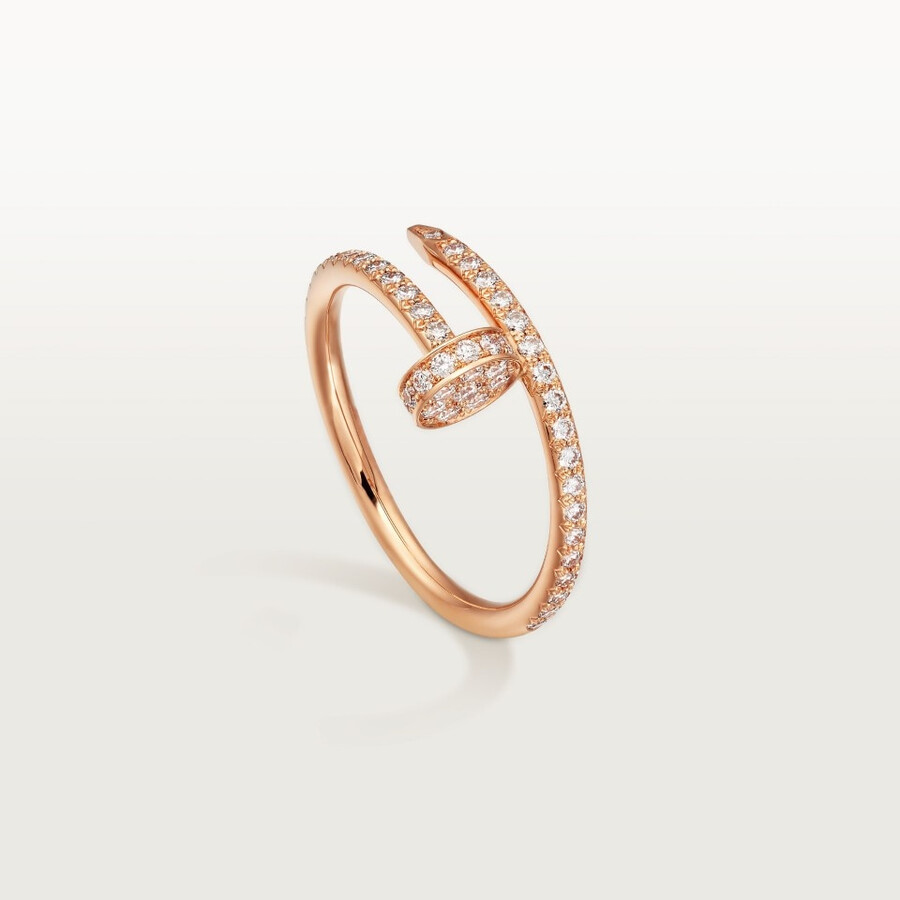 anello juste un clou modello piccolo semi-pavé