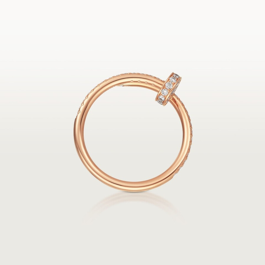 anello juste un clou modello piccolo semi-pavé