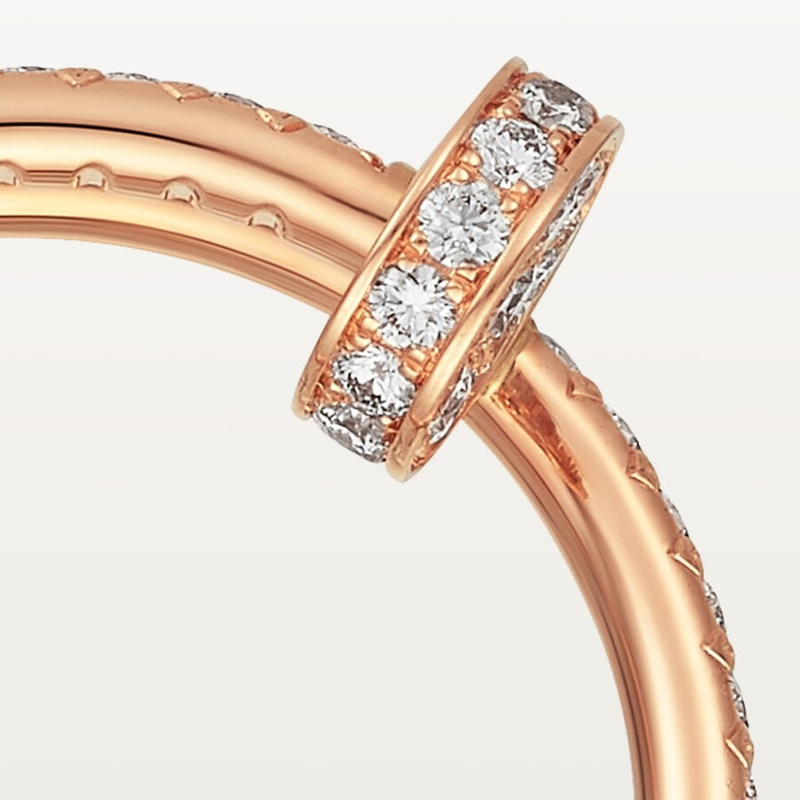 anello juste un clou modello piccolo semi-pavé