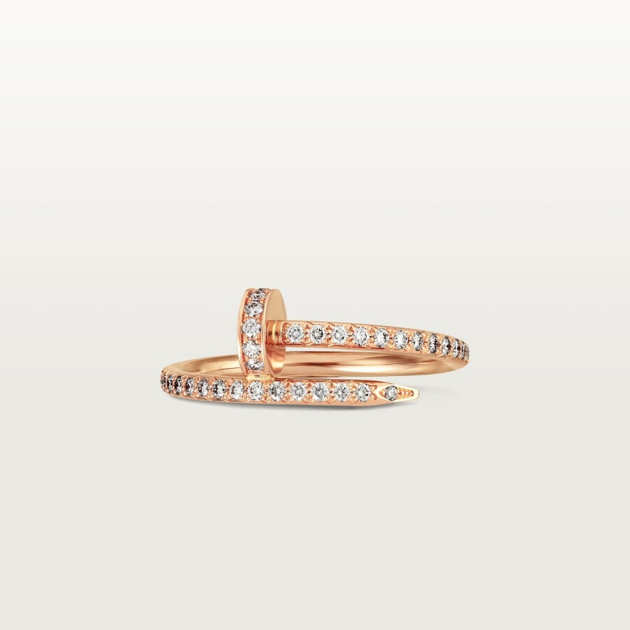 anello juste un clou modello piccolo semi-pavé
