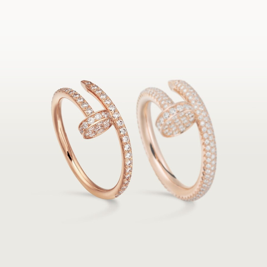 anello juste un clou modello piccolo semi-pavé