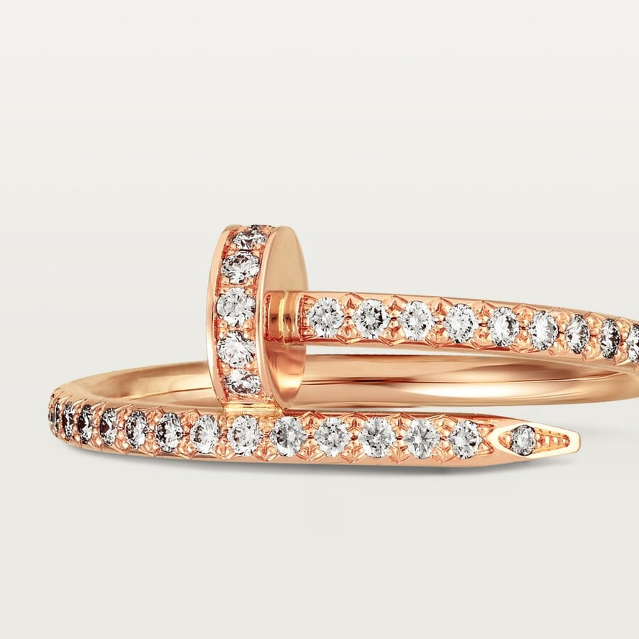 anello juste un clou modello piccolo semi-pavé