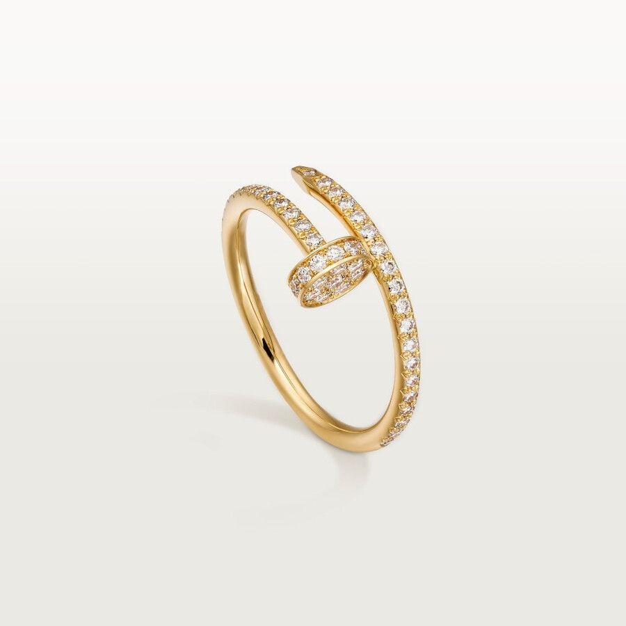 anello juste un clou modello piccolo semi-pavé