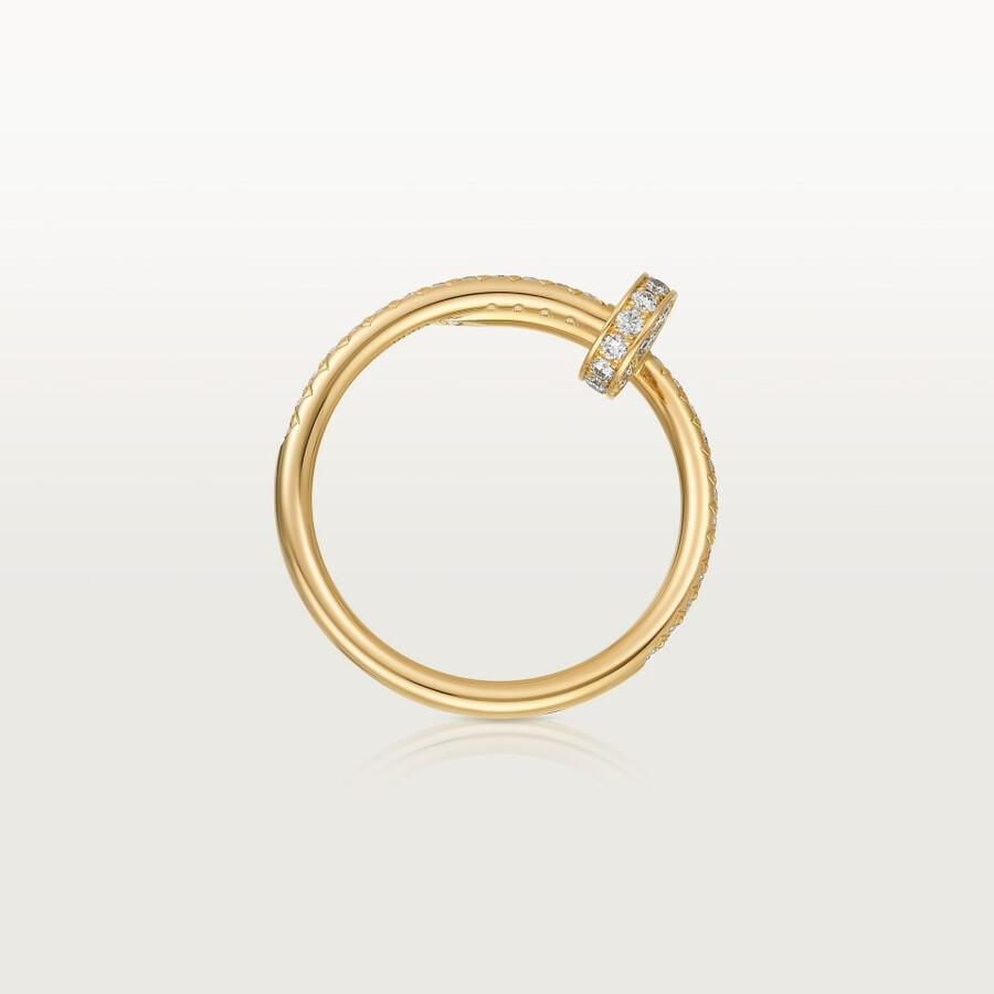 anello juste un clou modello piccolo semi-pavé