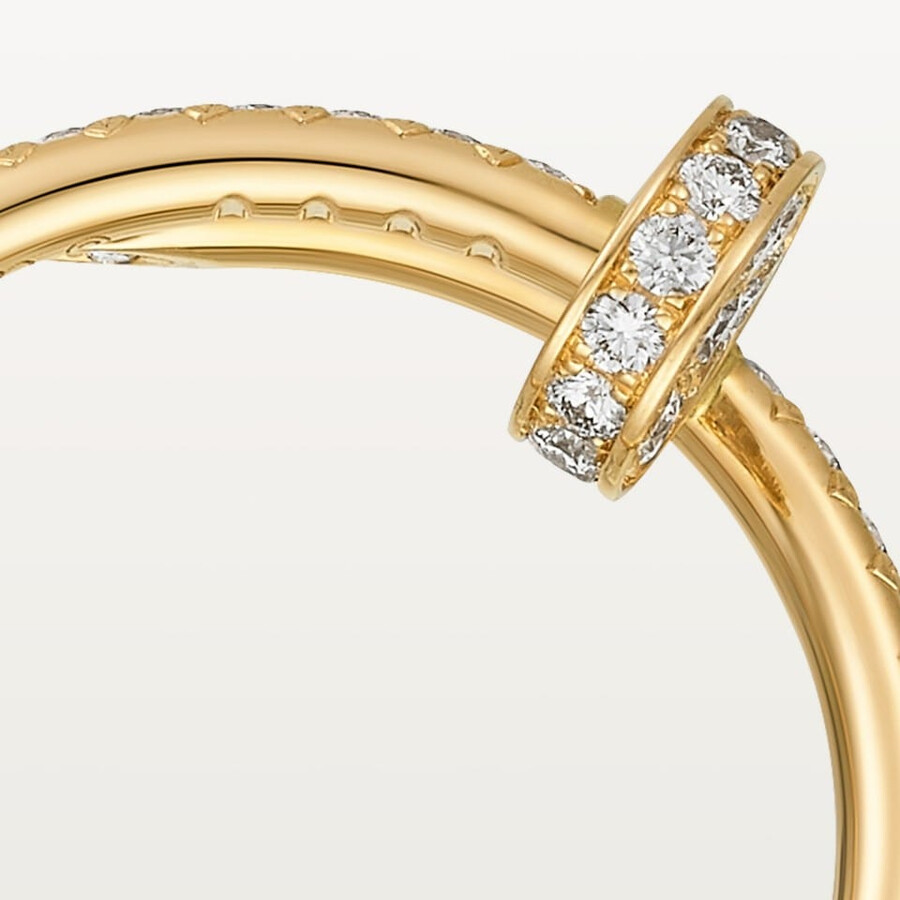 anello juste un clou modello piccolo semi-pavé
