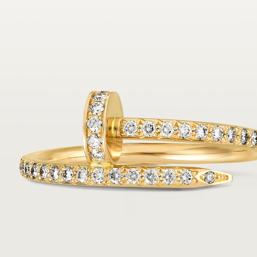 anello juste un clou modello piccolo semi-pavé