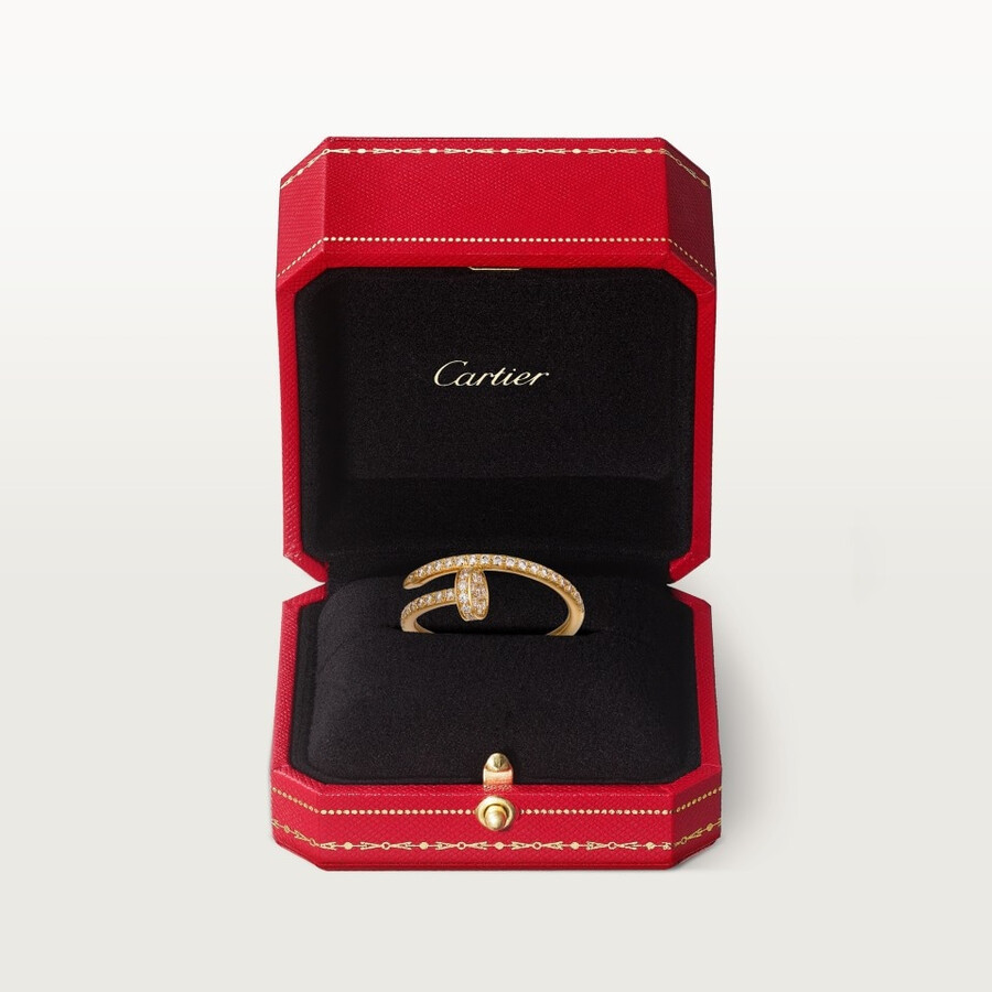 anello juste un clou modello piccolo semi-pavé