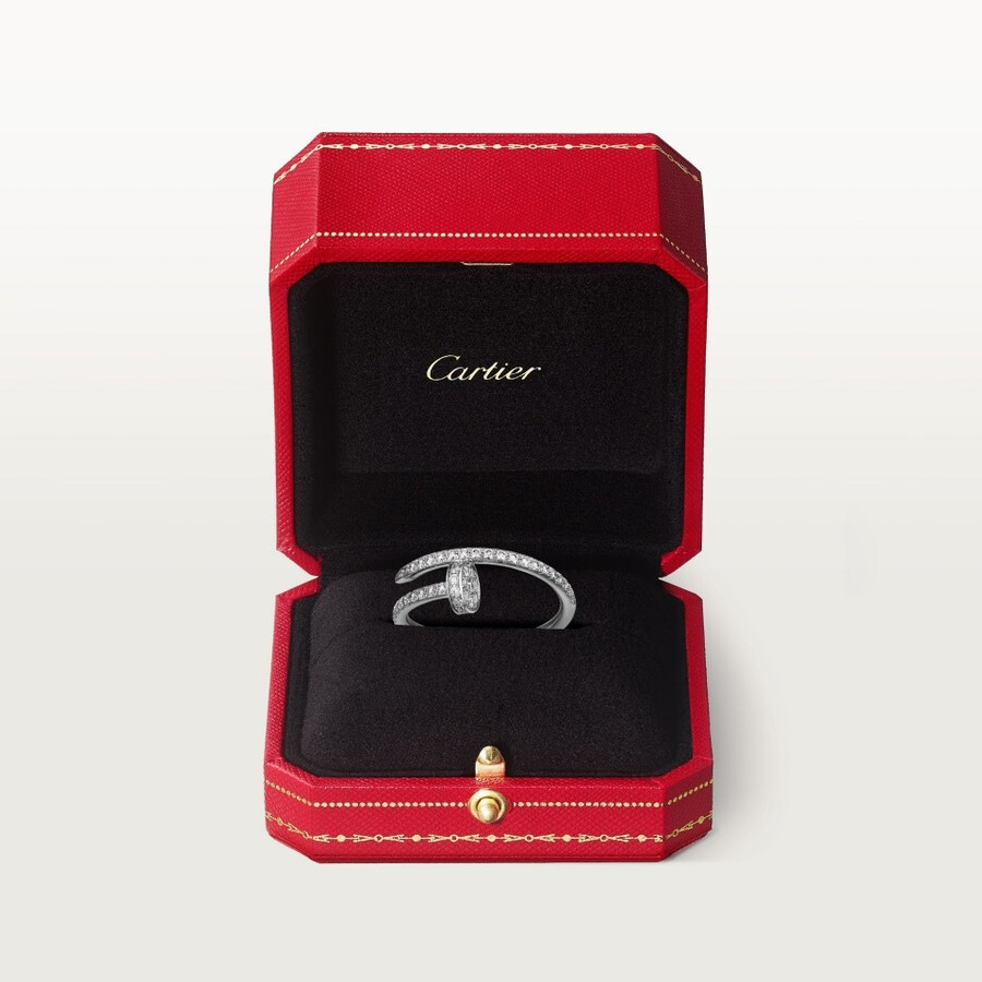 anello juste un clou modello piccolo semi-pavé