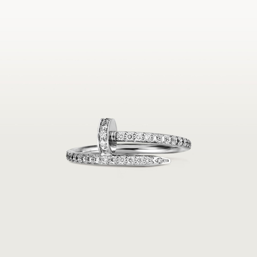 anello juste un clou modello piccolo semi-pavé