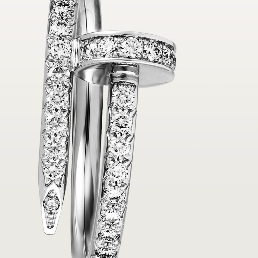 anello juste un clou modello piccolo semi-pavé