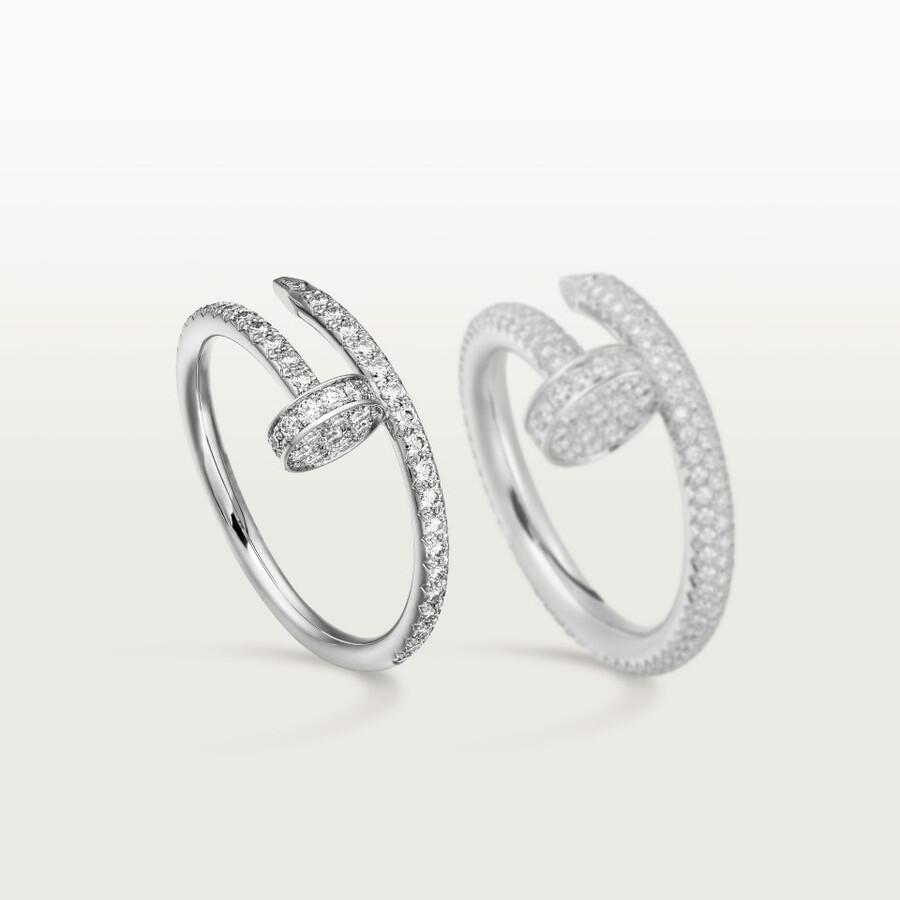 anello juste un clou modello piccolo semi-pavé