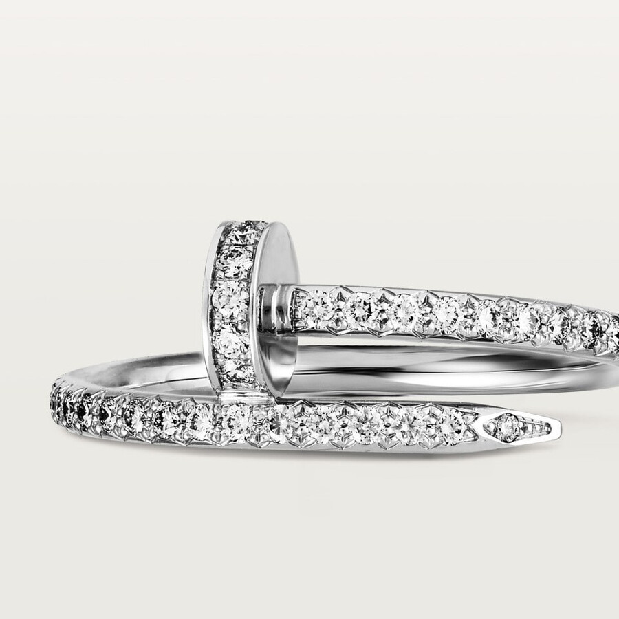 anello juste un clou modello piccolo semi-pavé