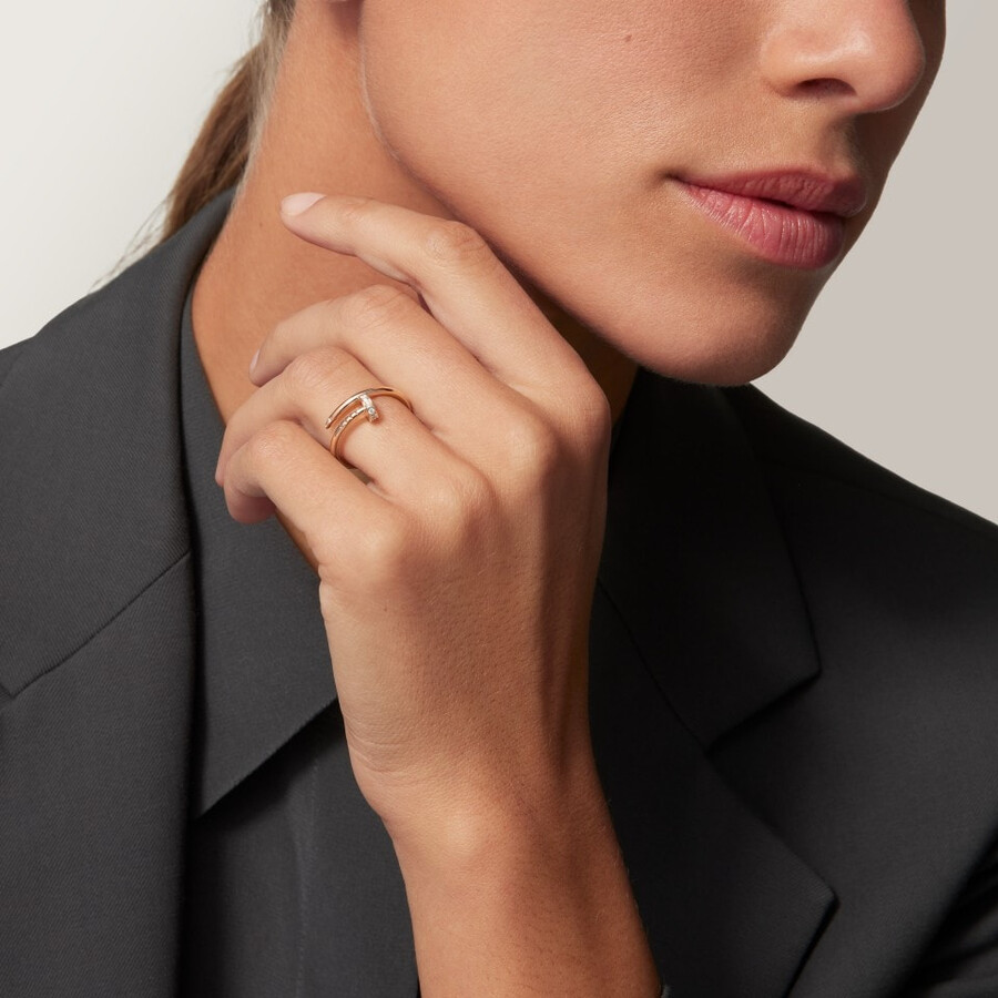 anello juste un clou modello piccolo diamanti