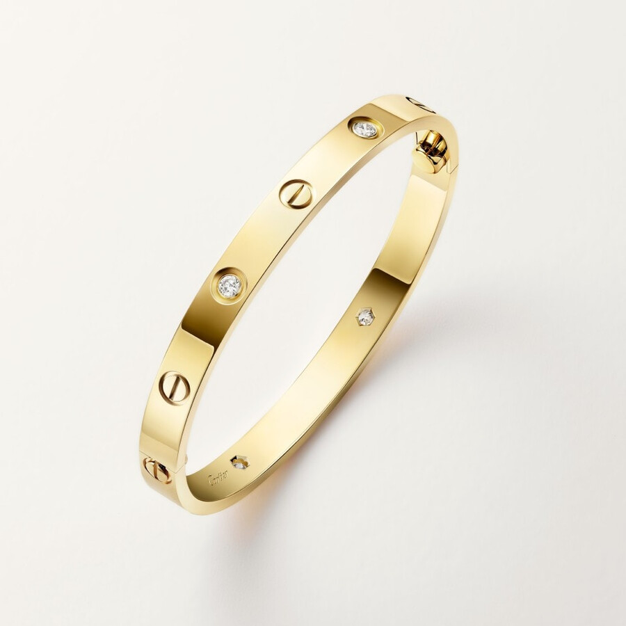 bracciale love modello classico 4 diamanti