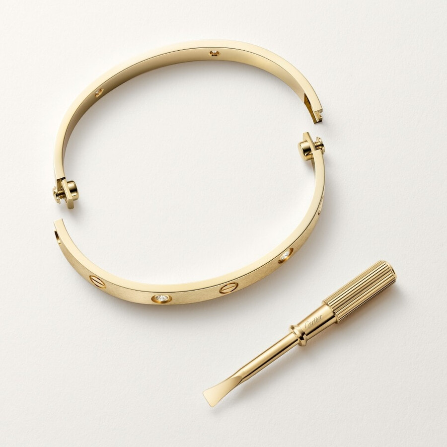 bracciale love modello classico 4 diamanti