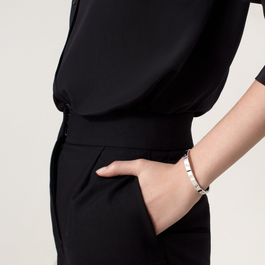 bracciale love modello classico 4 diamanti