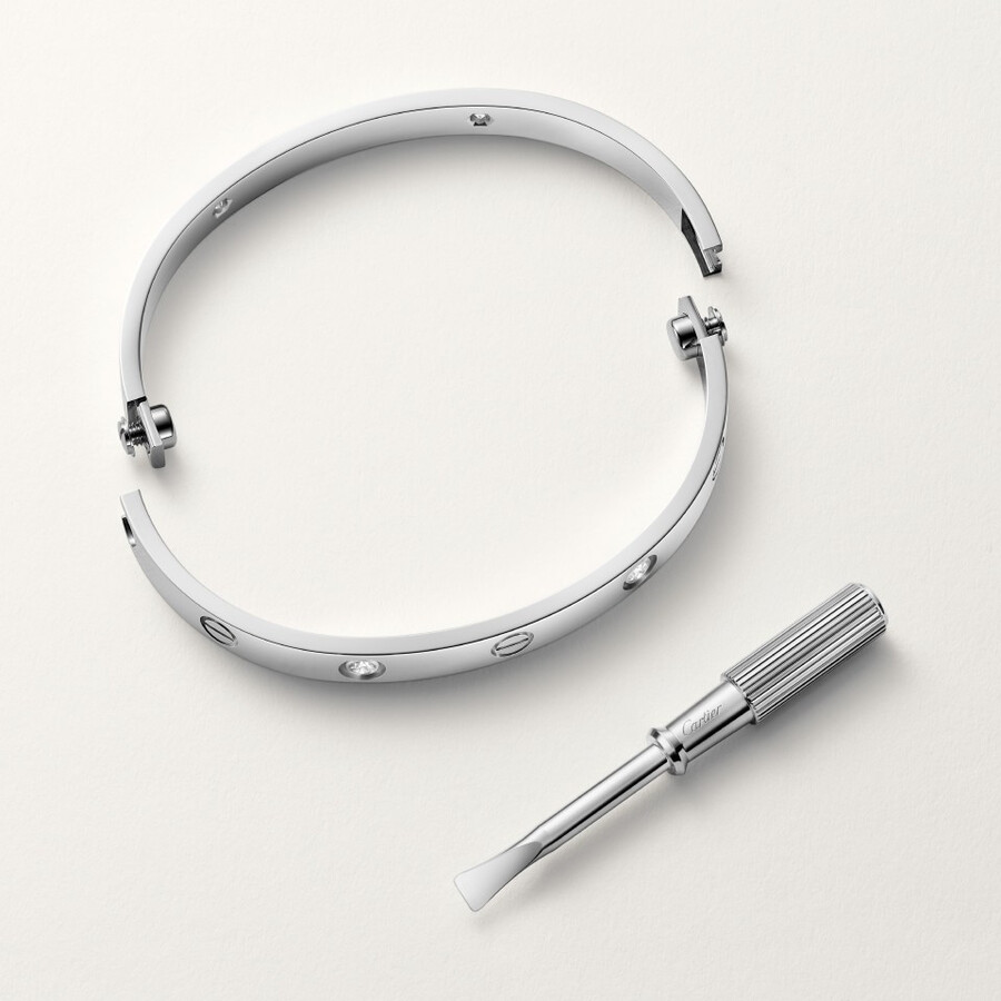 bracciale love modello classico 4 diamanti